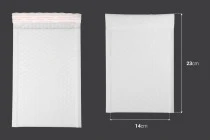Φάκελοι με αεροπλάστ 14x23 cm σε λευκό ματ χρώμα - 10 τμχ