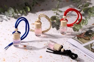 Autoduft Flasche 4ml zylindrisch mit Holzdeckel, in einer Packung mit 25 Stücken-5
