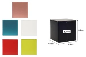 Boîte de rangement en métal 85x85x85 carrée en différentes couleurs-2