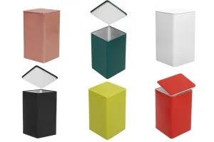 Boîte de rangement en métal 85x85x150 carrée en différentes couleurs-1