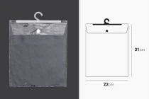 Σακούλες πλαστικές 22x31 cm με κρεμάστρα - 50 τμχ