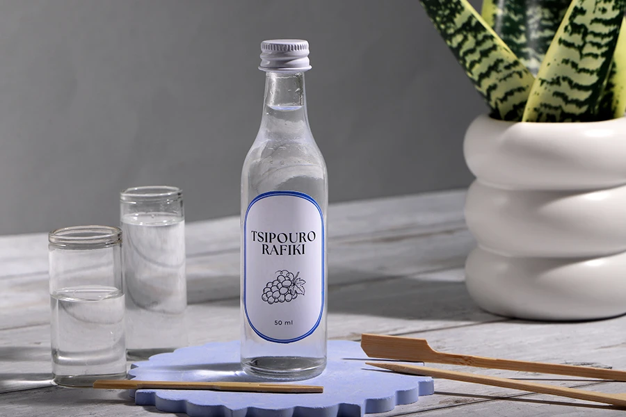 Γυάλινο μπουκαλάκι μινιατούρα 50ml (PP 18) Γυάλινο μπουκαλάκι μινιατούρα 50ml (PP 18)