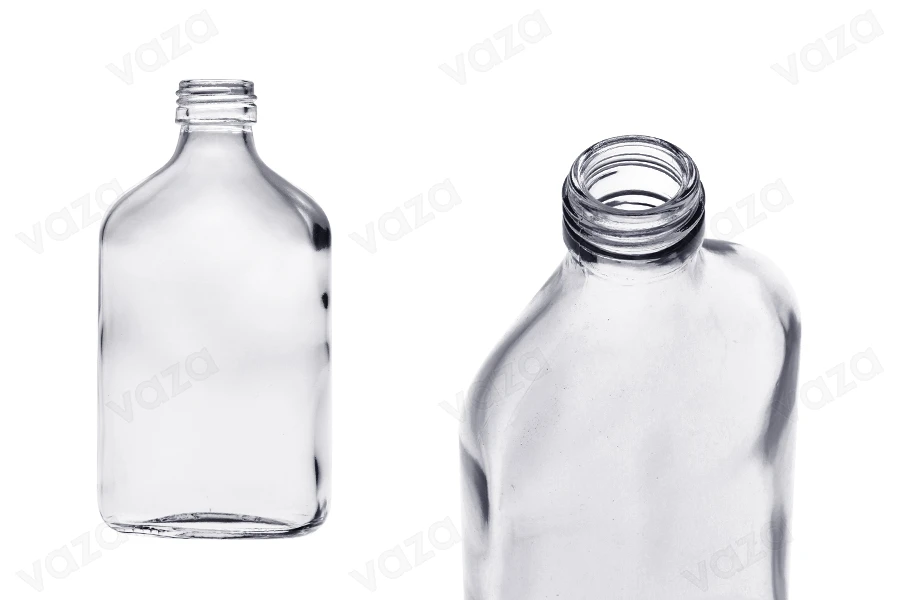Glasflasche 200 ml in Flachkolbenform-produktbild