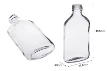 Glasflasche 200 ml in Flachkolbenform