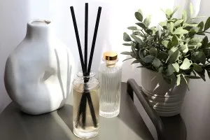 Dekorative gestreifte Glasflasche 150 ml für Schilfrohrdiffusor-7