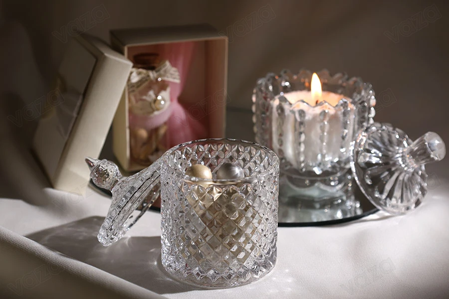 Candy buffet decoration glass jar  in size 68,5x111 mm with glass cap-image_group