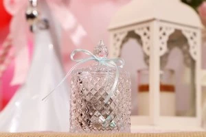 Candy buffet decoration glass jar  in size 68,5x111 mm with glass cap-5
