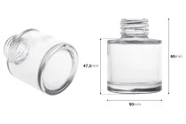Γυάλινη κυλινδρική φιάλη 50 ml κατάλληλη για αρωματικό χώρου Γυάλινη κυλινδρική φιάλη 50 ml κατάλληλη για αρωματικό χώρου