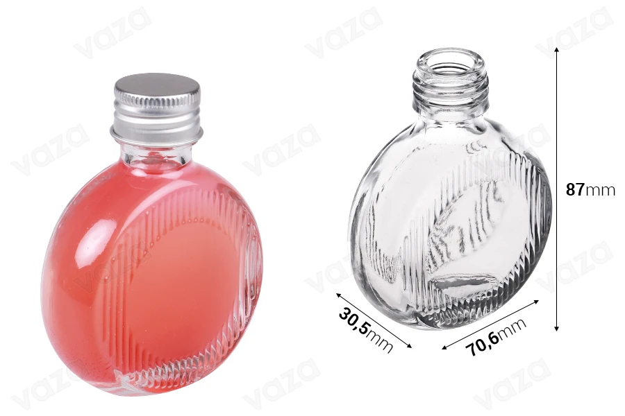 Γυάλινο μπουκάλι 50 ml (PP24) σε στρογγυλό σχήμα - 6 τμχ Γυάλινο μπουκάλι 50 ml (PP24) σε στρογγυλό σχήμα - 6 τμχ-εικόνα_διαστάσεις