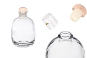Elegant 250ml bottle with cork and cap-1