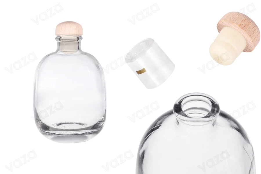 Elegante 250-ml-Flasche mit Korken und Verschluss-produktbild