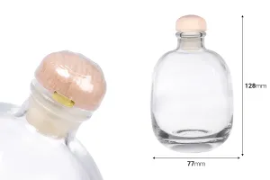 Elegant 250ml bottle with cork and cap-2