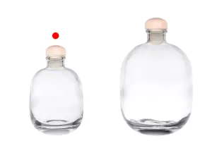 Elegant 250ml bottle with cork and cap-3