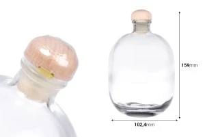 Bouteille élégante de 500 ml avec bouchon et bouchon-2