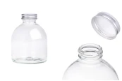 Glass bottle 500 ml clear with aluminum cap - 6 pcs Glass bottle 500 ml clear with aluminum cap - 6 pcs