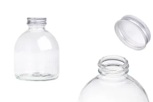Glasflasche 500ml transparent mit Aluminiumverschluss - 6 Stk-1