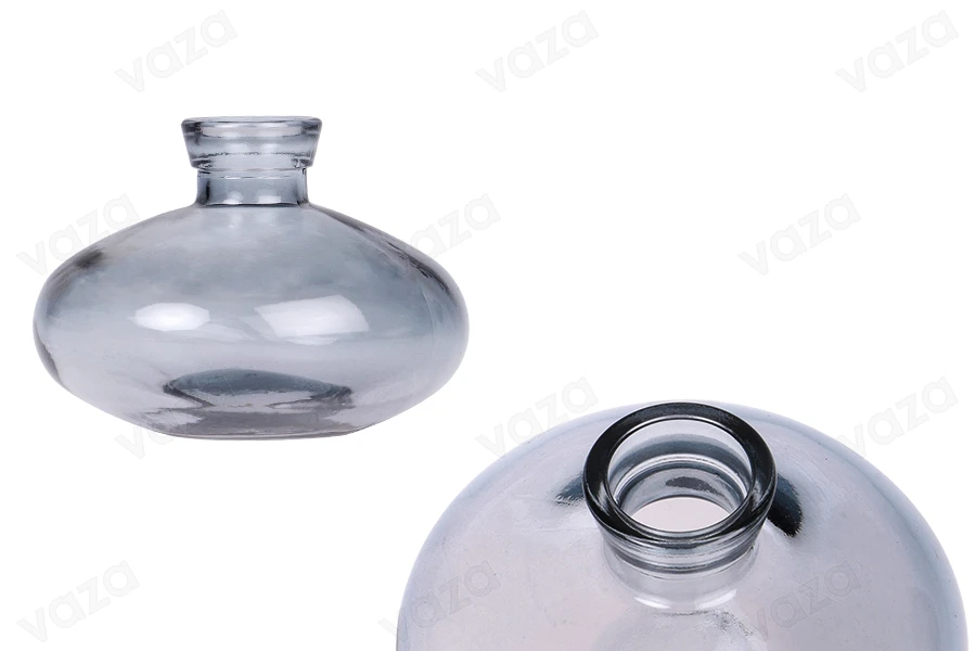 Γυάλινο μπουκάλι 120 ml σε γκρι χρώμα για αρωματικό χώρου-εικόνα_προϊοντική