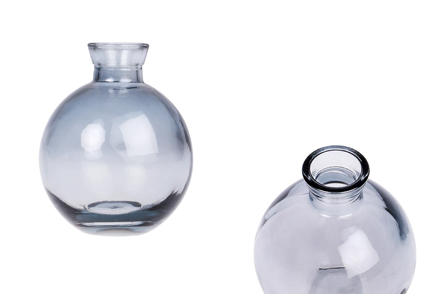 Γυάλινο μπουκάλι 160 ml σε γκρι χρώμα για αρωματικό χώρου Γυάλινο μπουκάλι 160 ml σε γκρι χρώμα για αρωματικό χώρου