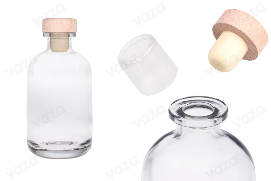 Flacon en verre de 250 ml avec bouchon et capsule-photo_produit
