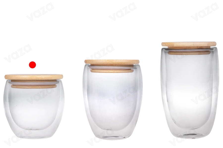 Γυάλινο βάζο 250 ml διπλού τοιχώματος με καπάκι bamboo Γυάλινο βάζο 250 ml διπλού τοιχώματος με καπάκι bamboo-εικόνα_σύνθεση