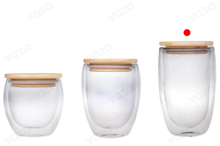 Barattolo in vetro da 450 ml a doppia parete con coperchio in bambù-gruppo_immagini