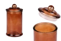Γυάλινο βάζο 350 ml καραμελέ με γυάλινο καπάκι με αεροστεγές κλείσιμο Γυάλινο βάζο 350 ml καραμελέ με γυάλινο καπάκι με αεροστεγές κλείσιμο