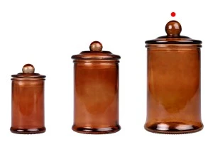 Glass jar 750 ml caramel with glass lid with airtight closure-5