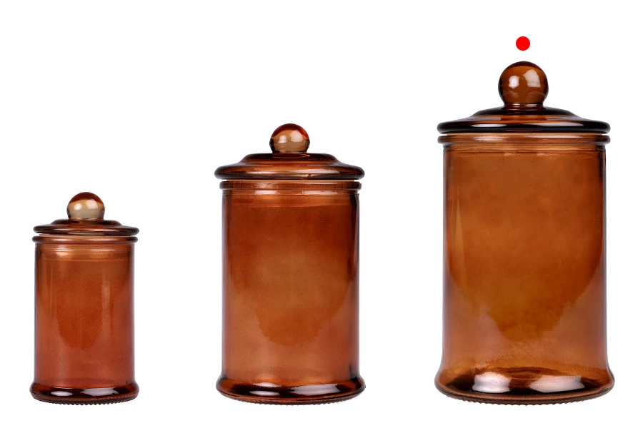 Barattolo in vetro caramello da 750 ml con coperchio in vetro con chiusura ermetica Barattolo in vetro caramello da 750 ml con coperchio in vetro con chiusura ermetica