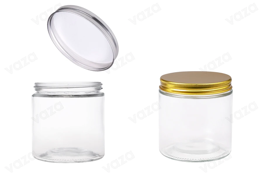 Γυάλινο βάζο 500 ml διάφανο με καπάκι αλουμινίου και εσωτερικό liner - 6 τμχ Γυάλινο βάζο 500 ml διάφανο με καπάκι αλουμινίου και εσωτερικό liner - 6 τμχ-εικόνα_προϊοντική