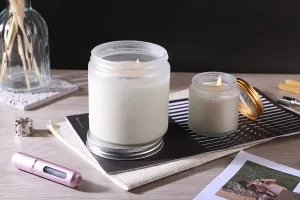 100 ml frosted glass jar with aluminum cap and inner liner - 6 pcs-5