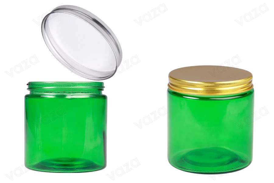 Glass jar 500 ml green with aluminum lid and inner liner - 6 pcs Glass jar 500 ml green with aluminum lid and inner liner - 6 pcs-image_product
