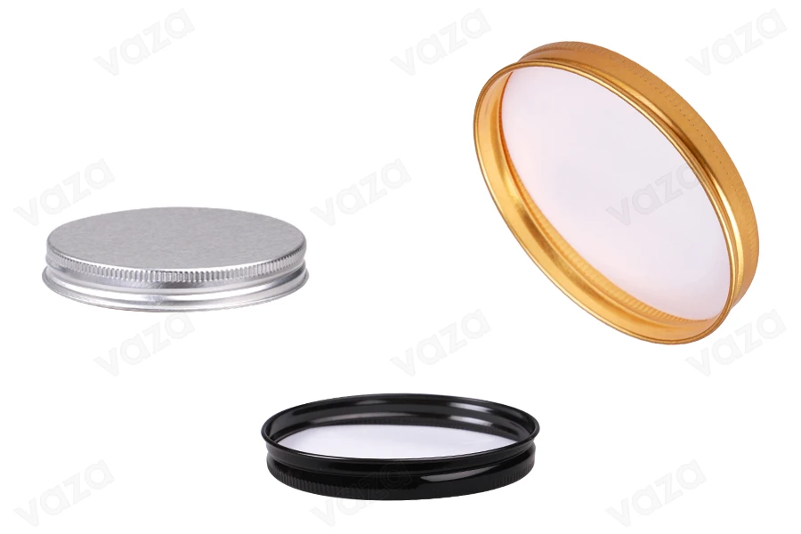 Aluminum lid for glass jars 200 ml in various colors - 6 pcs Aluminum lid for glass jars 200 ml in various colors - 6 pcs-εικόνα_προϊοντική