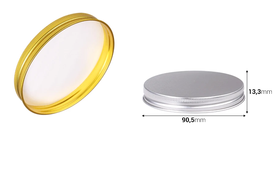Καπάκι αλουμινίου για γυάλινα βάζα 500 ml σε διάφορα χρώματα - 6 τμχ