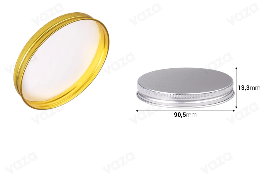 Aluminiumdeckel für Gläser 500 ml in verschiedenen Farben - 6 Stk-bildabmessungen