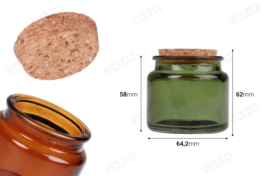 Kavanoz qelqi 100 ml ngjyrë karamel ose jeshile me tape natyrale Kavanoz qelqi 100 ml ngjyrë karamel ose jeshile me tape natyrale-imazh_dimensione