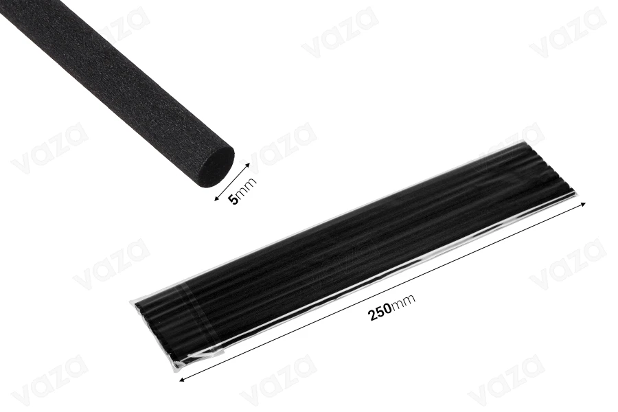 Sticks Fiber 5x250 mm (soft) για αρωματικά χώρου (diffusers) σε ποικιλία χρωμάτων - 10 τμχ-εικόνα_διαστάσεις