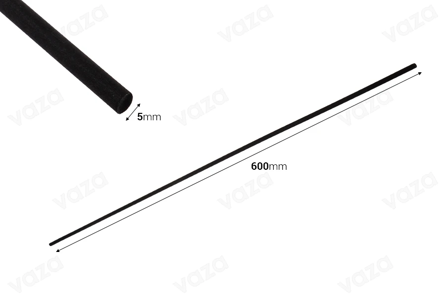 Faserrohr 5x600 mm (weich) für Rohrdiffusoren, in verschiedenen Farben erhältlich - 6 Stk-bildabmessungen