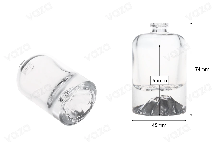 30ml Luxus-Parfümflakon mit 15 mm Bördel-Sicherheitsverschluss (Crimp)-bildabmessungen