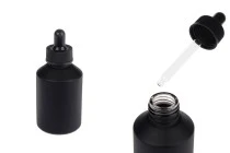 60 ml matte black glass bottle with black dropper for serum 60 ml matte black glass bottle with black dropper for serum