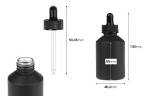 60 ml matte black glass bottle with black dropper for serum 60 ml matte black glass bottle with black dropper for serum