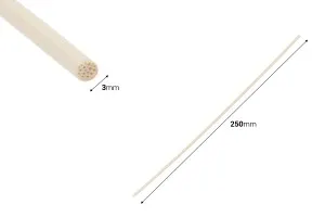 Bâtonnets de rotin 3x250 mm pour diffuseurs à roseaux - 100 pièces-2