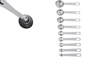 Messlöffel aus Edelstahl (Teelöffel-Set 9-tlg.)-2