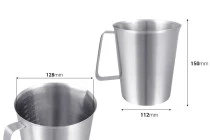Σκεύος ανοξείδωτο (inox) 1500 ml με διαβάθμιση και χερούλι Σκεύος ανοξείδωτο (inox) 1500 ml με διαβάθμιση και χερούλι