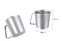 Σκεύος ανοξείδωτο (inox) 700 ml με διαβάθμιση και χερούλι Σκεύος ανοξείδωτο (inox) 700 ml με διαβάθμιση και χερούλι