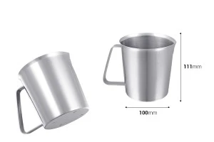 Acier inoxydable (inox) 700 ml avec graduation et poignée-2