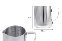 Σκεύος ανοξείδωτο (inox) 350 ml με διαβάθμιση και χερούλι Σκεύος ανοξείδωτο (inox) 350 ml με διαβάθμιση και χερούλι