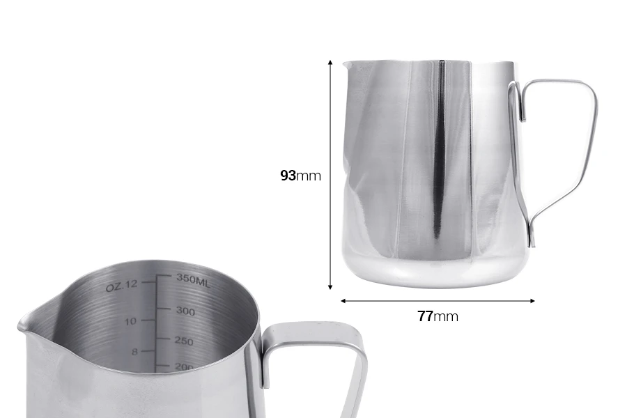 Σκεύος ανοξείδωτο (inox) 350 ml με διαβάθμιση και χερούλι Σκεύος ανοξείδωτο (inox) 350 ml με διαβάθμιση και χερούλι