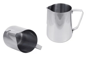 Stainless steel vessel (inox) 900 ml with graduation and handle