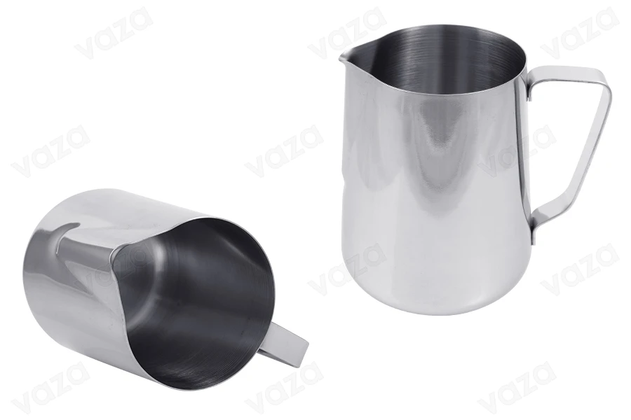 Stainless steel vessel (inox) 900 ml with graduation and handle-εικόνα_προϊοντική