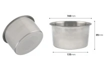Μεταλλικό δοχείο (stainless steel) 155 mm για μπεν μαρί Μεταλλικό δοχείο (stainless steel) 155 mm για μπεν μαρί